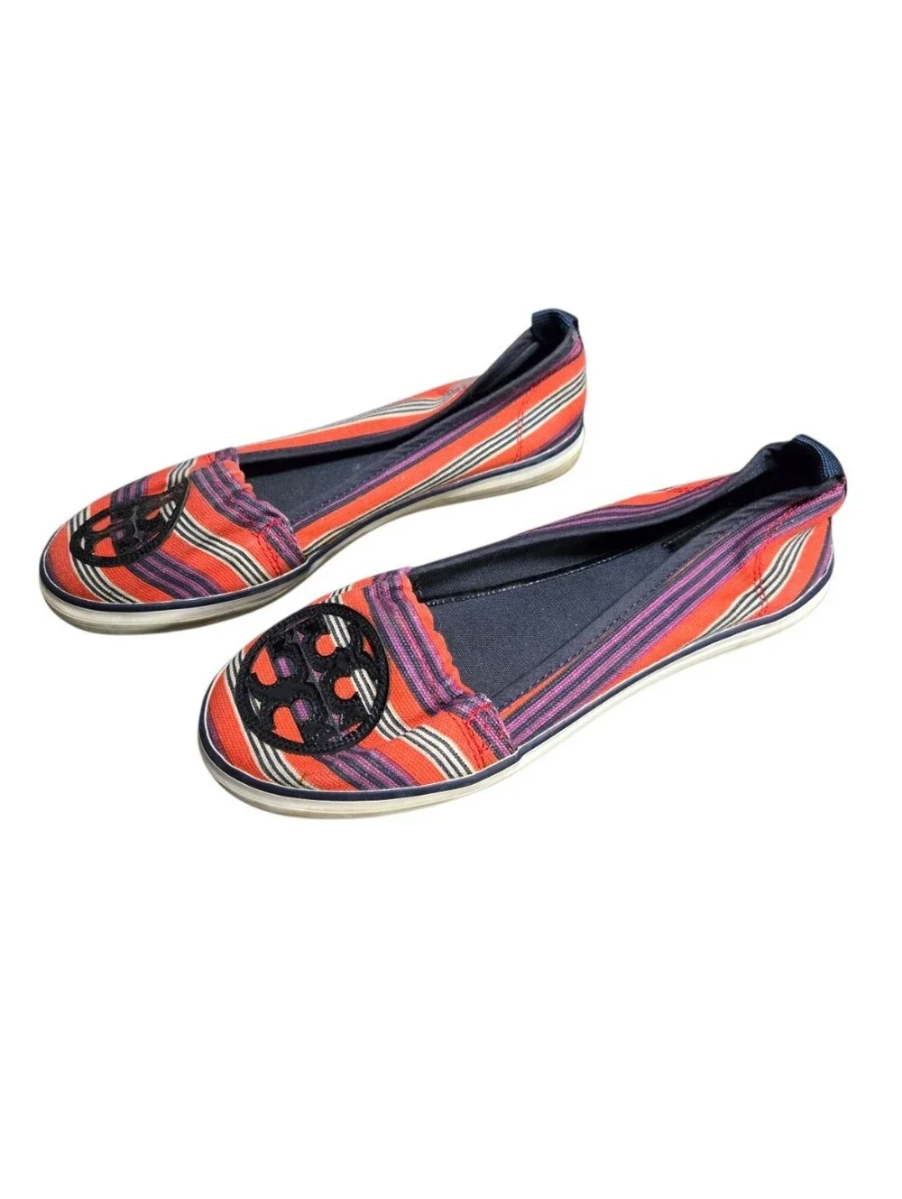 Tory Burch Women's Raymond Canvas Flats Eespadrille-inspired Sz 6.5